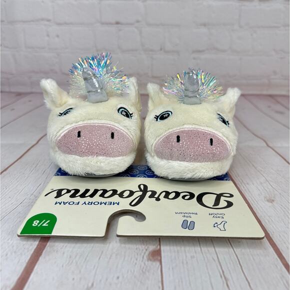 NWT Dearfoams Emery Critter Closed Back Slippers Toddlers Size 7/8 - Picture 6 of 7